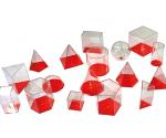 Set de 17 corpuri geometrice din plexiglas